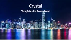  Presentation with hong kong - Amazing slide deck having hongkong - hong kong night backdrop and a navy blue colored foreground
