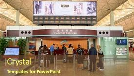  Presentation with hong kong airport - Beautiful theme featuring hong-kong-november-03-2015 backdrop and a tawny brown colored foreground