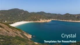  Presentation with hong kong - Theme with hong-kong-pak-lap-wan background and a ocean colored foreground