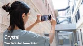  Presentation with police - Audience pleasing slide deck consisting of hong kong police - woman taking photo on mbile backdrop and a gray colored foreground