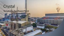  Presentation with fossil fuel - Amazing slide deck having hong kong power station backdrop and a soft green colored foreground