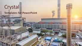  Presentation with fuel station - Beautiful PPT theme featuring hong kong power station backdrop and a lemonade colored foreground