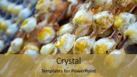  Presentation with snack - Cool new theme with hong kong restaurants - chinese street snack string together backdrop and a gold colored foreground