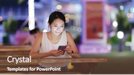  Presentation with drug use prevention - Colorful theme enhanced with hong kong restaurants - woman use of cellphone backdrop and a tawny brown colored foreground