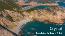  Presentation with hong kong - PPT theme consisting of hong-kong-sai-kung-high background and a ocean colored foreground