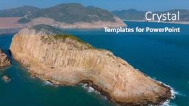  Presentation with hong kong - Presentation design having hong-kong-sai-kung-po background and a teal colored foreground