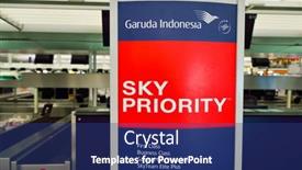  Presentation with hong kong airport - Slide deck with hong-kong-september-09-2015 background and a ocean colored foreground