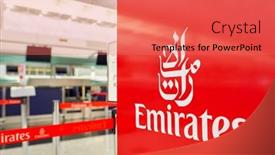  Presentation with emirates airline - Presentation theme with hong-kong-september-09-2015 background and a coral colored foreground