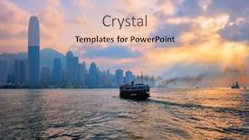  Presentation with hong kong china - Theme having hong-kong-skyline-hong-kong background and a lemonade colored foreground