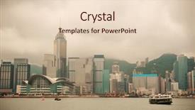  Presentation with hong kong - Cool new slides with hong-kong-skyline-with-boats backdrop and a  colored foreground