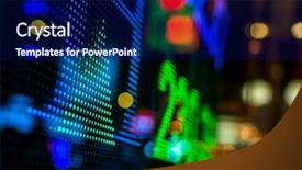  Presentation with hong kong stock market - Presentation consisting of hong kong stock market price background and a navy blue colored foreground