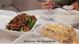  Presentation with hong kong - Presentation theme consisting of hong-kong-style-take-away background and a coral colored foreground