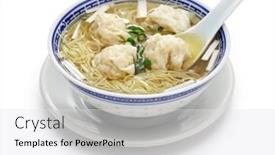  Presentation with noodle - PPT layouts with hong-kong-style-wonton-noodle background and a white colored foreground