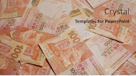  Presentation with hong kong - Slide set featuring hong-kong-thousand-dollar-paper background and a coral colored foreground