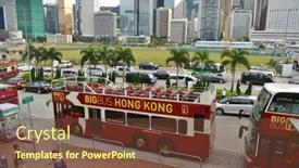  Presentation with hongkong - Cool new slide deck with hongkong-september-2-2013-citybus backdrop and a tawny brown colored foreground
