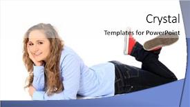  Presentation with barbie girl - Theme consisting of honny - attractive young girl lying background and a  colored foreground