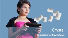  Presentation with pink - Amazing PPT theme having honny - collage with beautiful girl backdrop and a teal colored foreground