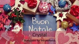  Presentation with merry christmas - Presentation design featuring honny - high-angle shot of a chalkboard background and a red colored foreground