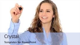  Presentation with marker - PPT layouts having honny - portrait of an attractive young background and a  colored foreground