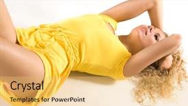  Presentation with horses and girl - Presentation design enhanced with honny - pretty young girl lying background and a  colored foreground