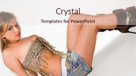  Presentation with young woman diagnosis of sti - Slides having honny - studio portrait of young voluptuous background and a  colored foreground