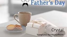  Presentation with breakfast invitation - Cool new slides with breakfast with gift box backdrop and a light gray colored foreground