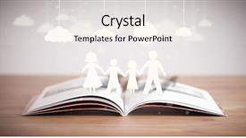  Presentation with unity - Slide deck enhanced with ilustration - cardboard figures of the family background and a light gray colored foreground