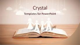  Presentation with unity - Amazing slide set having ilustration - cardboard figures of the family backdrop and a lemonade colored foreground