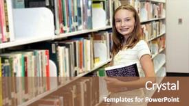  Presentation with teen girl - Beautiful presentation design featuring honor roll - cute teen girl backdrop and a tawny brown colored foreground