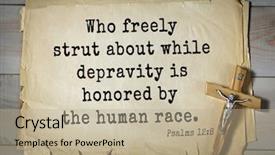  Presentation with bible psalms - Slide deck with honored by the human race background and a  colored foreground