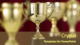  Presentation with trophy - Presentation theme consisting of honour - group with trophy in front background and a tawny brown colored foreground