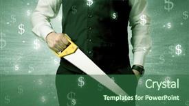  Presentation with sterilization tool - Slides consisting of honour - handsome businessman holding tool background and a ocean colored foreground