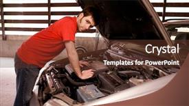  Presentation with what is thing used in looking for far object - Beautiful presentation design featuring hood of a car backdrop and a tawny brown colored foreground