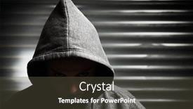  Presentation with vampire - Beautiful presentation design featuring hooded vampire woman over dark background backdrop and a dark gray colored foreground