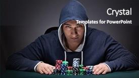  Presentation with gambling - Cool new presentation design with hoodie with cards and chips backdrop and a dark gray colored foreground