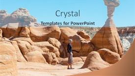  Presentation with utah - PPT theme enhanced with hoodoo formations in utah usa background and a arctic colored foreground