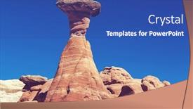  Presentation with utah - Audience pleasing theme consisting of hoodoo formations in utah usa backdrop and a ocean colored foreground