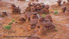  Presentation with utah - Presentation theme consisting of hoodoo-geological-formations-goblin-valley background and a coral colored foreground
