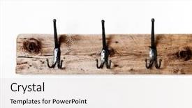  Presentation with empty - PPT theme having hook - empty wooden towel rack background and a lemonade colored foreground