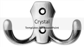  Presentation with clipping - Amazing theme having hook - metal hanger isolated on white backdrop and a light gray colored foreground