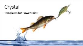  Presentation with water drops in blue tone - Slides with hook above blue water background and a white colored foreground