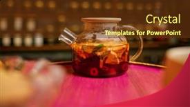  Presentation with glass teapot - Cool new presentation theme with hookah-bar-tonic-drink backdrop and a tawny brown colored foreground