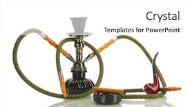  Presentation with hookah - Theme featuring hookah cigar and pipe isolated background and a white colored foreground