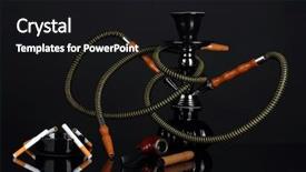  Presentation with hookah - Audience pleasing presentation theme consisting of hookah cigar cigarette and pipe backdrop and a black colored foreground