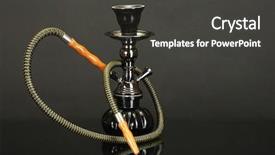  Presentation with hookah - PPT theme having hookah-isolated-on-black-background background and a dark gray colored foreground