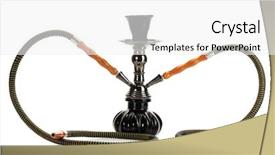  Presentation with hookah - Presentation design consisting of hookah isolated on white background background and a white colored foreground