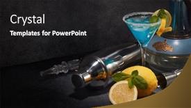  Presentation with dark blue gray - PPT theme enhanced with hookah-shisha-and-glass background and a dark gray colored foreground