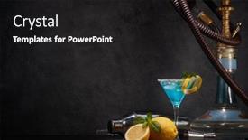  Presentation with hookah - Beautiful PPT theme featuring hookah-shisha-and-glass backdrop and a dark gray colored foreground