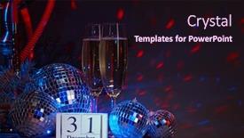  Presentation with disco balls - Beautiful theme featuring hookah-shisha-champagne-flutes-mirror backdrop and a wine colored foreground