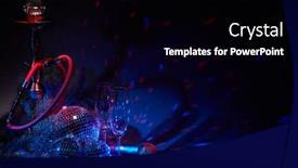  Presentation with disco balls - Audience pleasing theme consisting of hookah-shisha-empty-champagne-flutes backdrop and a black colored foreground